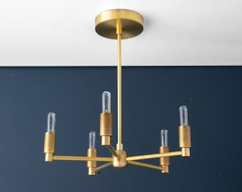 Brass Chandelier - Dining Room Light - Modern Chandelier - Ceiling Lights - Light Fixture - Modern Lighting - Brass Light - Model No. 5430