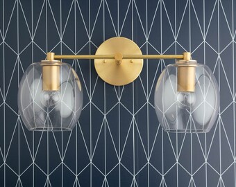 Gold Bathroom Light Etsy