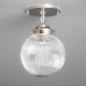 Prismatic Globe Modern Ceiling Light Semi Flush Mount Kitchen Lighting Bathroom Lighting Model No. 9396 image 4