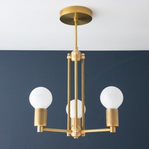 Art Deco - Chandelier - Light Fixture - Brass Chandelier - Modern Light - Ceiling Light - Hanging Fixture - Deco Fixture - Model No. 9459
