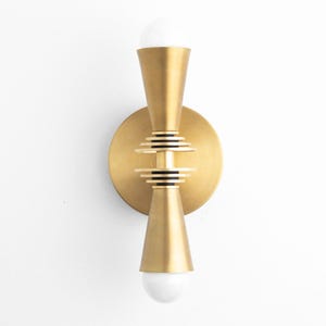 Wall Sconce - Modern Art Deco - Wall Light - Brass Sconce - Vanity Lighting - Bathroom Lamp - Art Deco Lighting - Model No. 9830