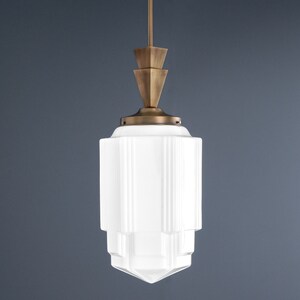 Grand Entry Light High Ceiling Light Art Deco Lighting Downrod Pendant Made in USA Model No. 5941 image 3