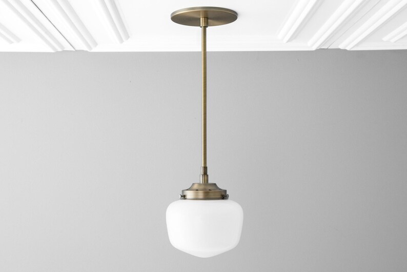 Hanging Light - Kitchen Island Light - Glass Globe - Drop Lighting - Glass Pendant Light - Model No. 2019 zdjęcie 2