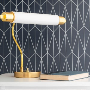 Lámpara de lectura vintage Lámpara de escritorio banquero Lámpara de lectura Trabajo desde casa Modelo No. 1395 imagen 2