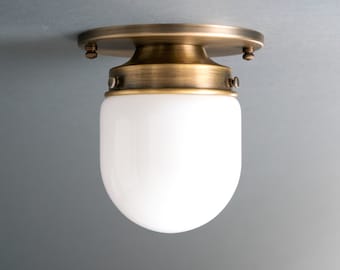 Small Ceiling Light - Bullet Globe Light - Flush Mount - Light Fixture - Lighting - Model No. 9535