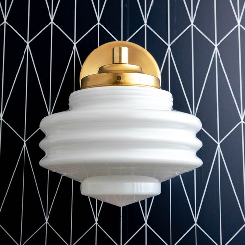 Gold Art Deco / Wall Sconce Etsy