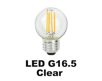 4 Watt -  380 Lumens - LED G16.5 Clear Light Bulb