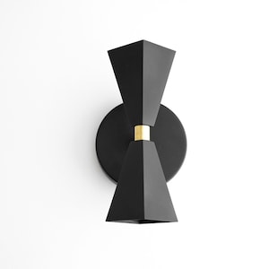 Art Deco Sconce - Wall Sconce - Wall Light - Sconce Lights - Matte Black Sconce - Lighting Sconce - Wall Sconce Light - Model No. 1039