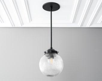 6in Glass Halophane Globe - Drop Lighting - Globe Ceiling Light - Downrod Pendant - Model No. 4984