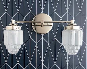 Skyscraper Shade - Art Deco Vanity - Wall Light Fixture - Statement Lighting - Art Deco Lighting  - Model No. 9777