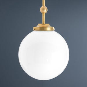 10in Opal Glass Globe - Globe Lighting - Glass Pendant Light - Globe Lamp - Ceiling Light - Model No. 3395