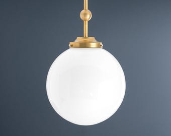 10in Opal Glass Globe - Globe Lighting - Glass Pendant Light - Globe Lamp - Ceiling Light - Model No. 3395
