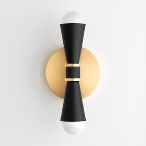 Deco Light Fixture - Art Deco Lighting - Art Deco Sconce - Modern Sconce - Modern Lighting - Brass Sconce - Light Fixture - Model No. 9003