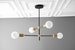 Globe Chandelier - Mobile Light - Contemporary Lights - Dining Room Light - Orb Chandelier - Black Brass - Foyer Chandelier - Model No. 5598