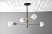 Globe Chandelier - Mobile Light - Contemporary Lights - Dining Room Light - Orb Chandelier - Black Brass - Foyer Chandelier - Model No. 5598 