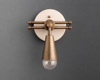 Sconce Light-Brass Sconce-Wall Sconce-Gold Wall Light - Model No. 3740