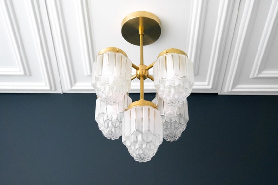 Art deco discount crystal chandelier