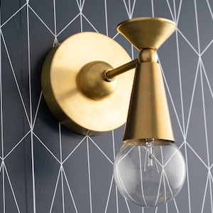 Art Deco Lighting - Art Deco Sconce - Brass Sconce - Geometric Sconce - Modern Lighting - Modern Sconce - Wall Sconce - Model No. 1044
