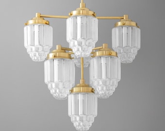 Chandelier Light-Skyscraper Globe-Light Fixture-Dining Chandelier - Model No. 3594