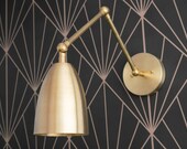 Swing Arm Sconce - Brass Wall Light - Mid Century - Articulating Light - Mid Century Sconce - Movable Sconce - Model No. 0107