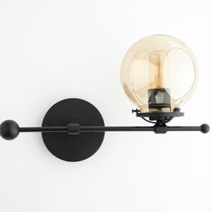 Wall Sconce - Smoked Globe Sconce - Counter Balance - Wall Lighting - Unique Lighting - Modern Wall Light - Model No. 4353 image 7