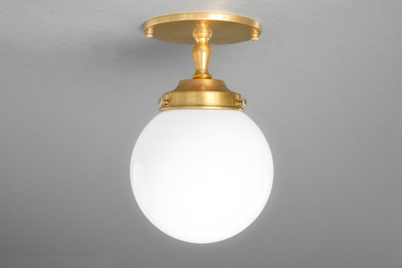 Large globe flush mount light online