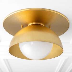 Dome Shade - Globe Shade - Art Deco Lighting - Brass Dome Light - Model No. 9248
