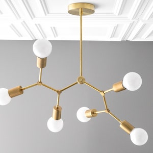 Molecule Light Modern Chandelier 6 Bulb Light Branching Chandelier Ceiling Lighting Model No. 2523 image 2