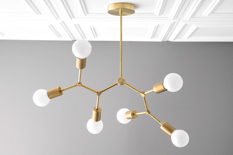 Molecule Light Modern Chandelier 6 Bulb Light Branching Chandelier Ceiling Lighting Model No. 2523 image 2