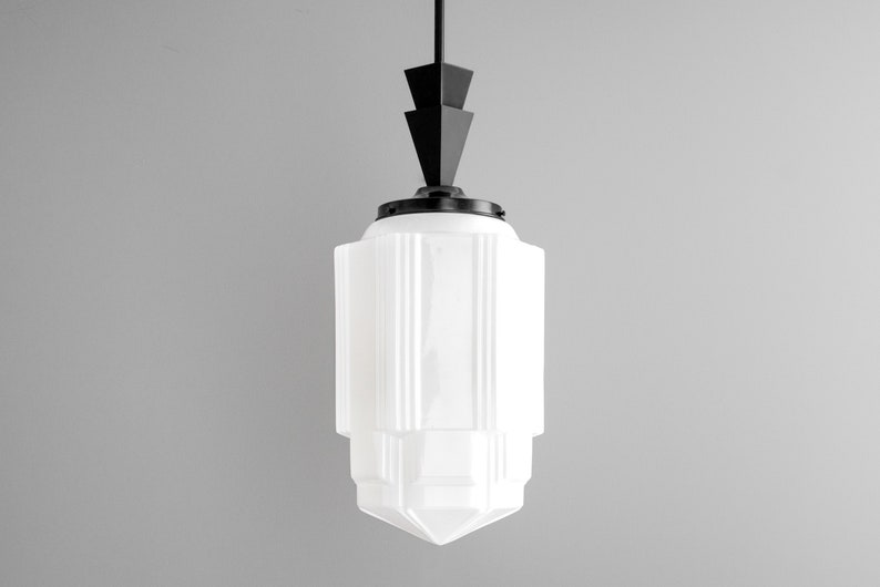 Grand Entry Light High Ceiling Light Art Deco Lighting Downrod Pendant Made in USA Model No. 5941 image 4