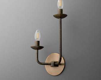 Sconce Light-Brass Wall Sconce-Vintage Candle Light - Model No. 9725