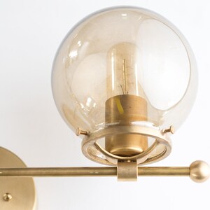 Wall Sconce - Smoked Globe Sconce - Counter Balance - Wall Lighting - Unique Lighting - Modern Wall Light - Model No. 4353 image 4