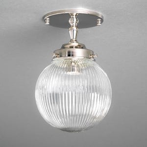 Prismatic Globe - Modern Ceiling Light - Semi Flush Mount - Kitchen Lighting - Bathroom Lighting - Model No. 9396 image 4
