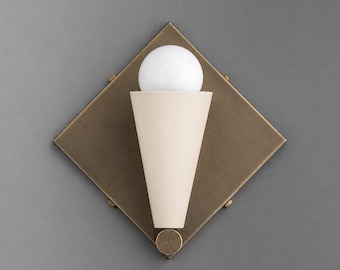 Sconce Light-Art Deco Sconce-Brass Wall Light-Wall Sconce - Model No. 2428