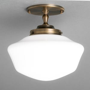 10" Schoolhouse - Semi-Flush Light - Kitchen Light - Ceiling Light - Model No. 4739