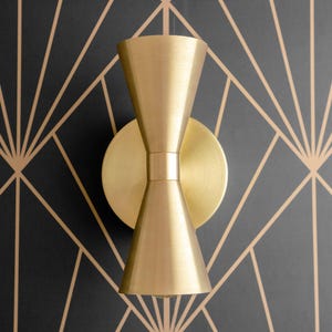 Geometric Fixture - Art Deco Lighting - Art Deco Sconce - Modern Sconce - Modern Lighting - Brass Sconce - Light Fixture - Model No. 3531