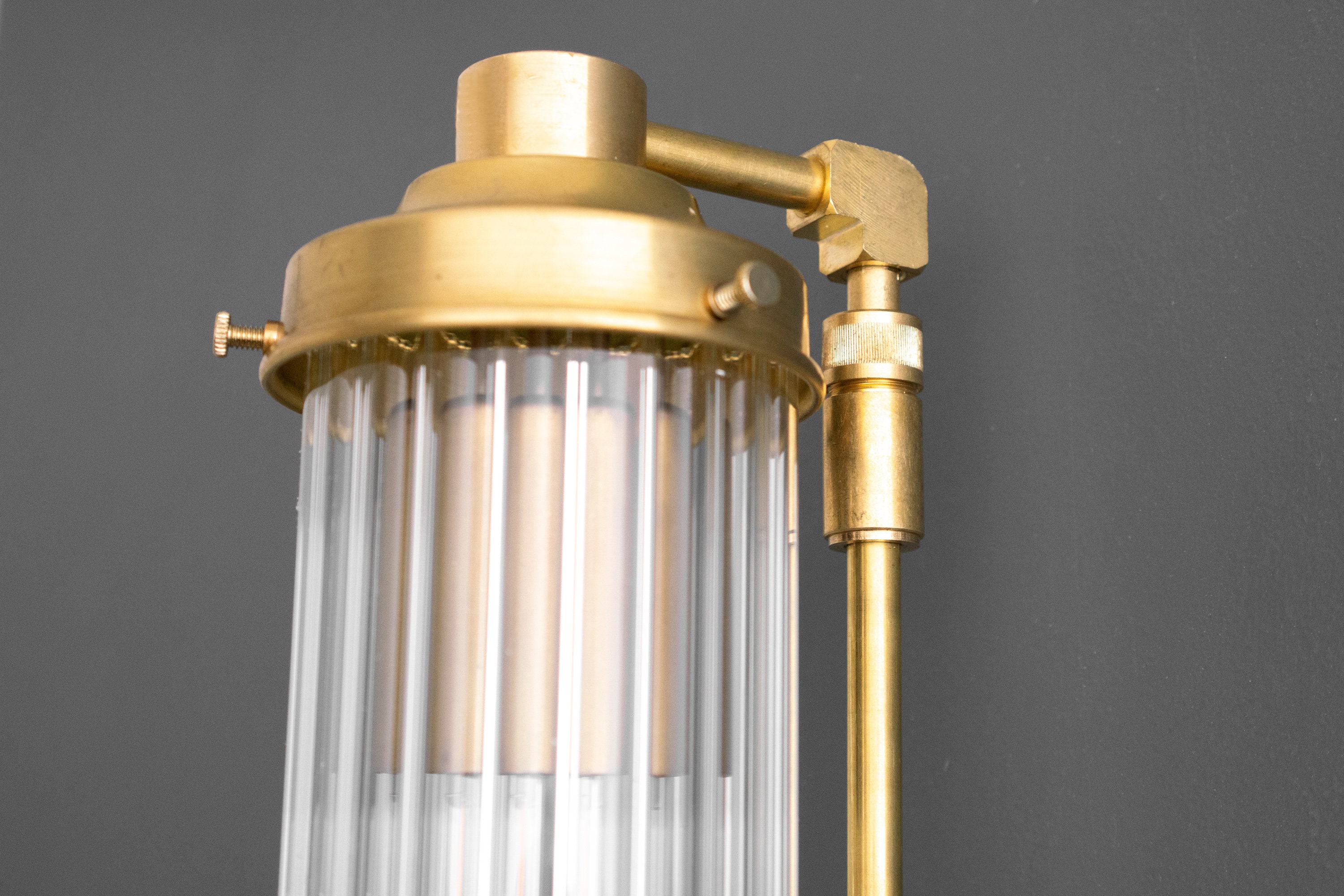 Scalloped Tube Light Art Deco Sconce Art Deco Vanity Etsy