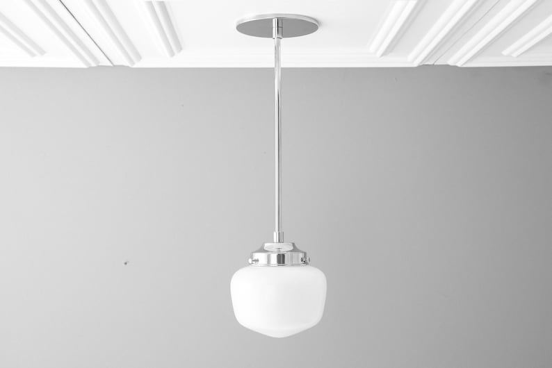 Hanging Light - Kitchen Island Light - Glass Globe - Drop Lighting - Glass Pendant Light - Model No. 2019 zdjęcie 4