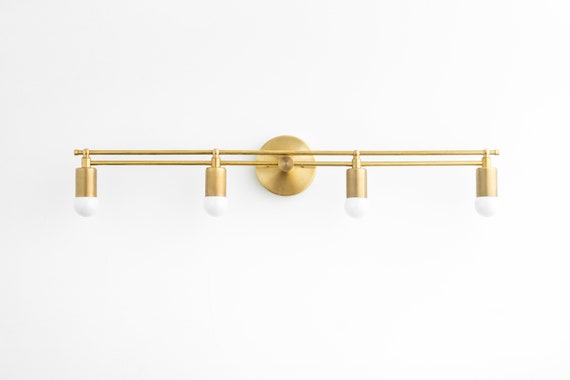 Brass bath bar online light