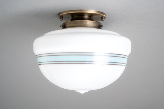 Art Deco Lighting Schoolhouse Globe Made in USA Light Fixture