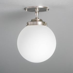 8inch Satin Globe - Semi-Flush Light - Globe Light Fixture - Ceiling Lights - Model No. 9046
