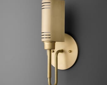 Sconce Light-Brass Wall Sconce-Modern Wall Light-Minimalist Sconce - Model No. 1097