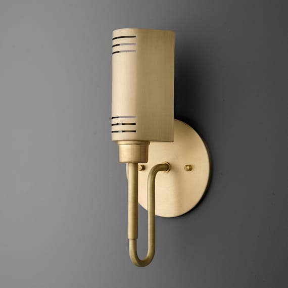 Sconce Light-Brass Wall Sconce-Modern Wall Light-Minimalist Sconce - Model No. 1097
