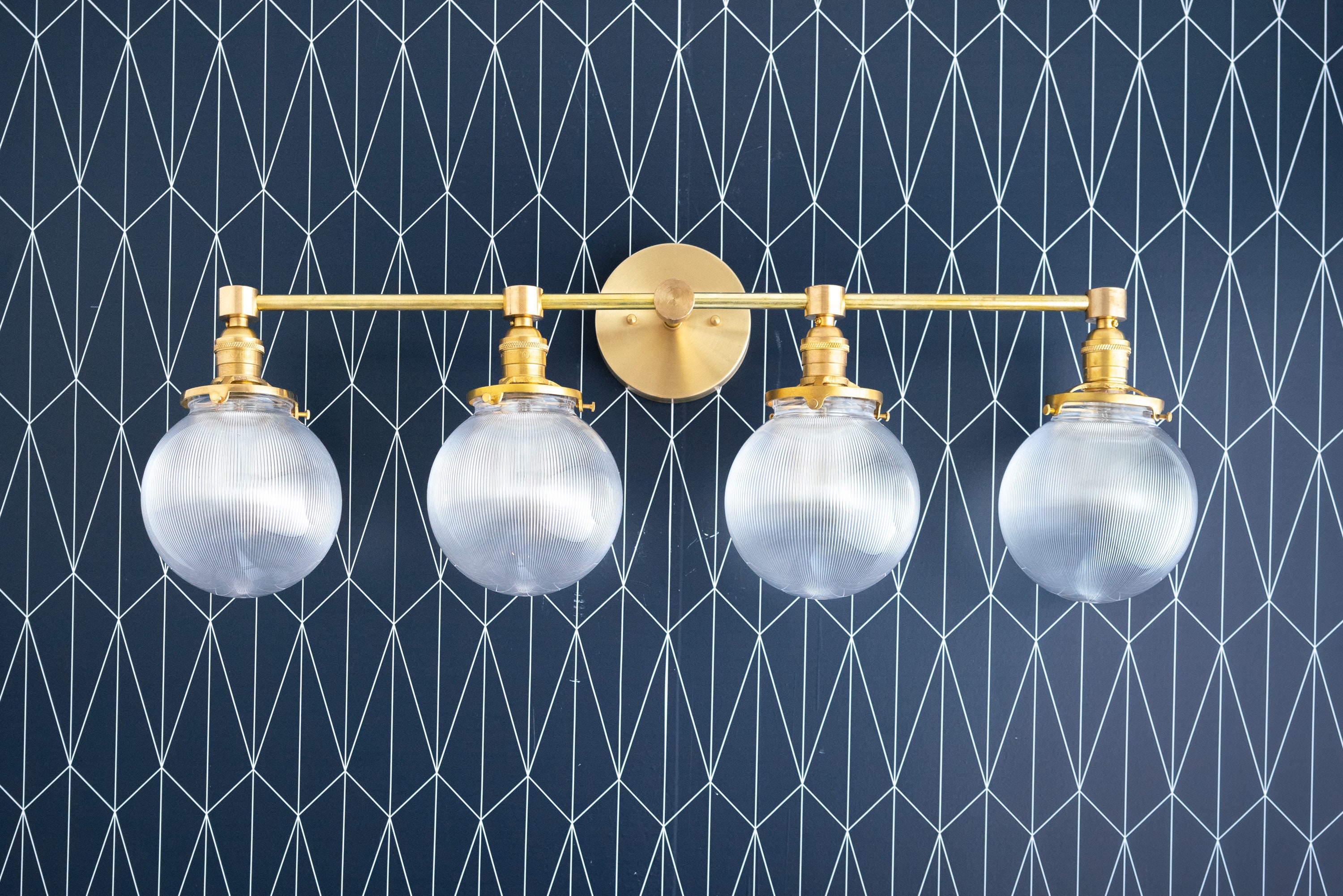 Prismatic Globes Large Vanity Vanity Lighting Art Deco Etsy