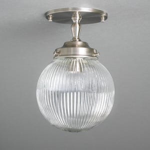 Prismatic Globe - Modern Ceiling Light - Semi Flush Mount - Kitchen Lighting - Bathroom Lighting - Model No. 9396 image 5