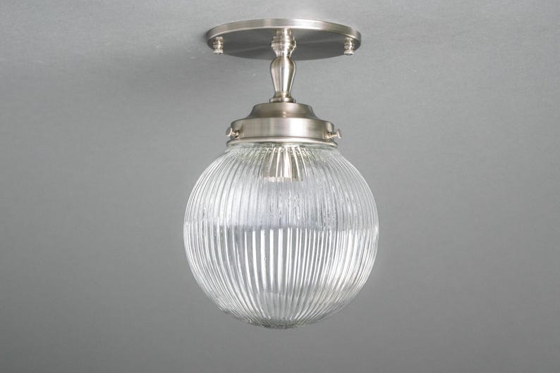 Prismatic Globe - Modern Ceiling Light - Semi Flush Mount - Kitchen Lighting - Bathroom Lighting - Model No. 9396 image 5