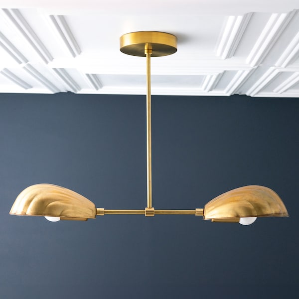 Art Deco Pendant - Shell Shade Light - Nautical Lighting - Ceiling Light - Model No. 9771