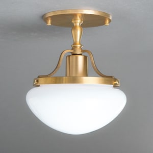 Art Deco Light - Hanging Lamp - Solid Brass Light - Unique Ceiling Light Fixture - Model No. 0519 afbeelding 3