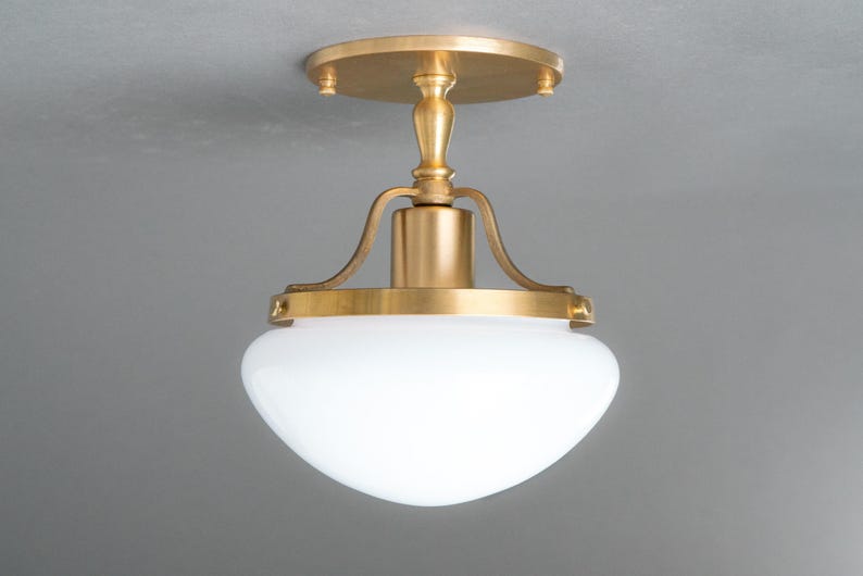 Art Deco Light - Hanging Lamp - Solid Brass Light - Unique Ceiling Light Fixture - Model No. 0519 afbeelding 3