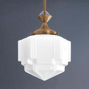 Art Deco Lighting - Skyscraper Shade - Art Deco Pendant - Decorative Lighting - Model No. 9415